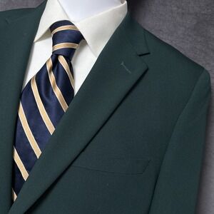 Suit Shop Sport Coat 40R Slim Fit Hunter Green Stretch Blazer Jacket Classic